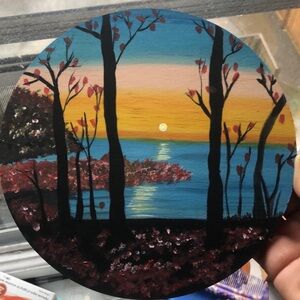 Acrylic painting on wood